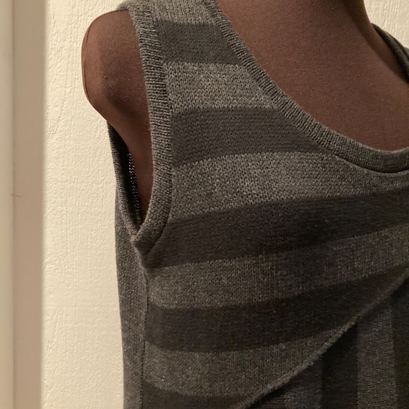 Luukaa Gray & Black Striped Wool Tunic Jumper Size Small NWT - Picture 5 of 13